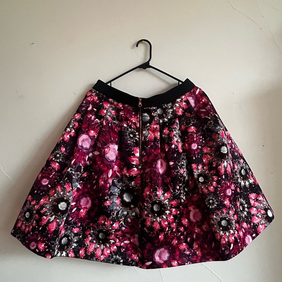 *NWOT* Ted Baker London Tebal Crystal Brooch Floral A-Line Skirt - Picture 2 of 5
